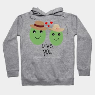 Cute Olive You Couple Hoodie